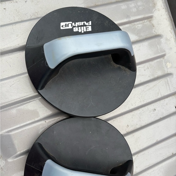 Other - Elite Black and Gray push up work out set fitness